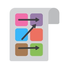 Business report icon. Modern flat design for presentations.