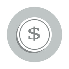 dollar coin badge icon. Simple glyph, flat vector of Banking icons for ui and ux, website or mobile application