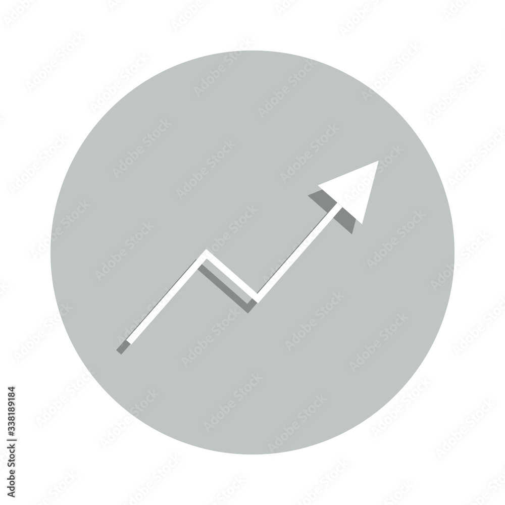 Poster chart arrow badge icon. simple glyph, flat vector of banking icons for ui and ux, website or mobile 