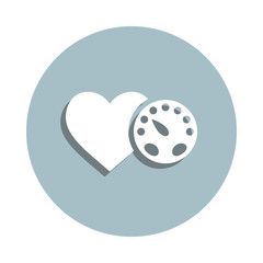 Blood pressure badge icon. Simple glyph, flat vector of blood donation icons for ui and ux, website or mobile application