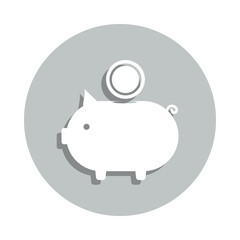 money pig badge icon. Simple glyph, flat vector of Banking icons for ui and ux, website or mobile application