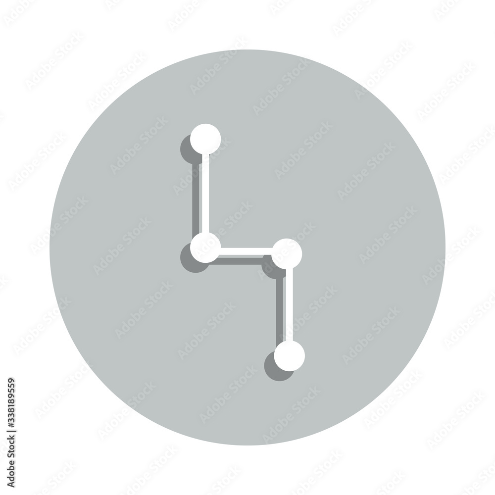 Poster connected points badge icon. simple glyph, flat vector of banking icons for ui and ux, website or mo