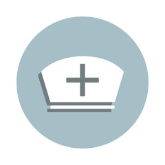 Nurse cap badge icon. Simple glyph, flat vector of blood donation icons for ui and ux, website or mobile application