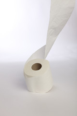 toilet roll on isolated white