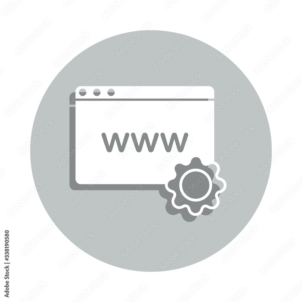 Aufkleber internet setting badge icon. simple glyph, flat vector of web icons for ui and ux, website or mobile