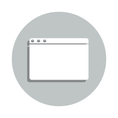 browser badge icon. Simple glyph, flat vector of web icons for ui and ux, website or mobile application