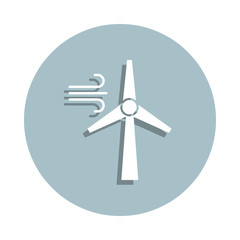 Windmill badge icon. Simple glyph, flat vector of energy icons for ui and ux, website or mobile application