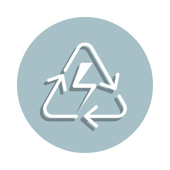 Processing of energy badge icon. Simple glyph, flat vector of energy icons for ui and ux, website or mobile application
