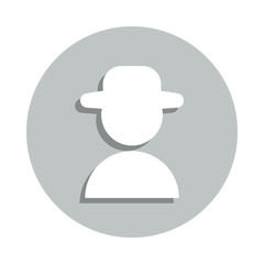 agent badge icon. Simple glyph, flat vector of web icons for ui and ux, website or mobile application