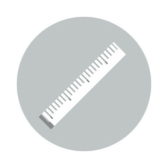 ruler badge icon. Simple glyph, flat vector of web icons for ui and ux, website or mobile application