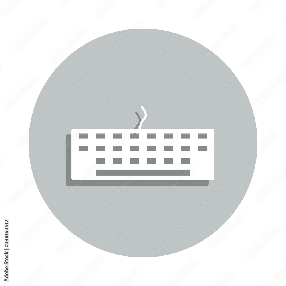 Poster keyboard badge icon. simple glyph, flat vector of web icons for ui and ux, website or mobile applica