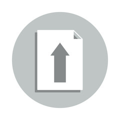 download the document badge icon. Simple glyph, flat vector of web icons for ui and ux, website or mobile application