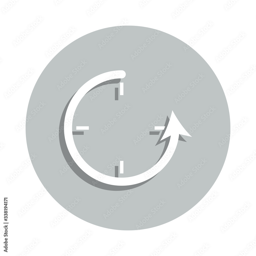 Poster reversal arrow badge icon. simple glyph, flat vector of web icons for ui and ux, website or mobile a