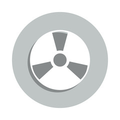 vinyl record badge icon. Simple glyph, flat vector of web icons for ui and ux, website or mobile application