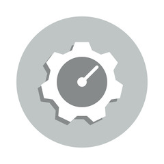 time mechanism badge icon. Simple glyph, flat vector of web icons for ui and ux, website or mobile application