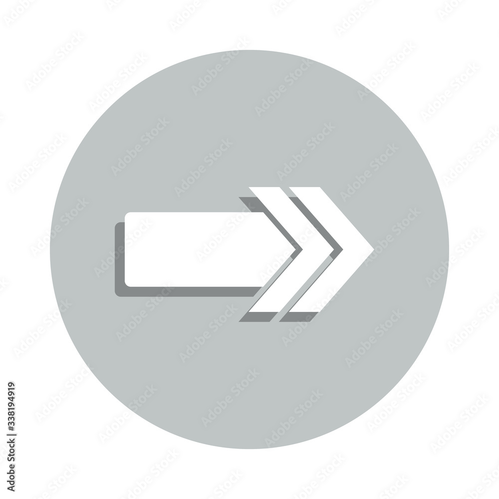 Poster arrow badge icon. simple glyph, flat vector of web icons for ui and ux, website or mobile applicatio