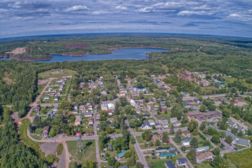 Fototapeta na wymiar Calumet is a former Mining town in the Iron range of Minnesota