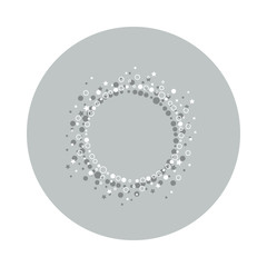 Particle round background, hand drawn in round badge icon. Simple glyph, flat vector of Background for text icons for ui and ux, website or mobile application
