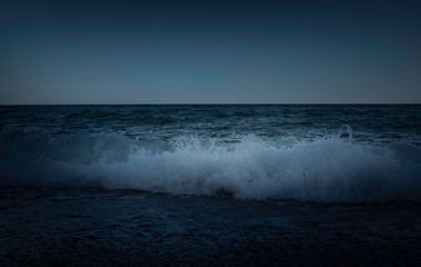 The blue wave. The Black sea. Crimea.