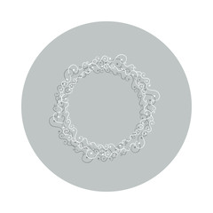 Abstrarct round background, hand drawn in round badge icon. Simple glyph, flat vector of Background for text icons for ui and ux, website or mobile application