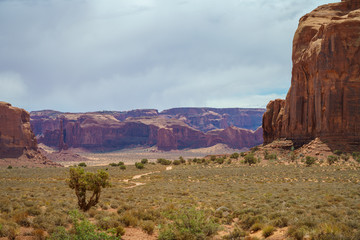 the scenic drive in the monument valley, usa