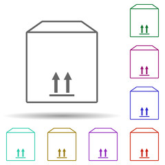 Box commodity multi color icon. Simple thin line, outline vector of logistics icons for ui and ux, website or mobile application