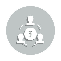 Leader, dollar, usd, team, business badge icon. Simple glyph, flat vector of business icons for ui and ux, website or mobile application