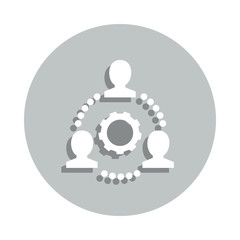 Setting, business, team badge icon. Simple glyph, flat vector of business icons for ui and ux, website or mobile application