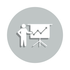 Training, statistics, leader, business badge icon. Simple glyph, flat vector of business icons for ui and ux, website or mobile application