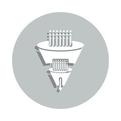 filter, arrow, filtration badge icon. Simple glyph, flat vector of Business icons for ui and ux, website or mobile application