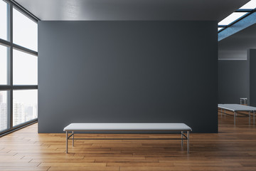 Modern exhibition hall with blank copyspace