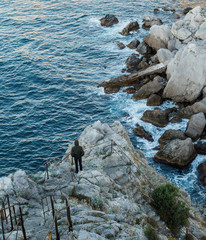 Panorama with landscape. Panorama of Crimea.