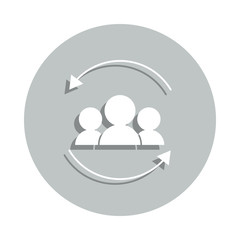 arrow, work, group badge icon. Simple glyph, flat vector of Business icons for ui and ux, website or mobile application