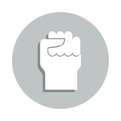 fist, hand badge icon. Simple glyph, flat vector of Business icons for ui and ux, website or mobile application