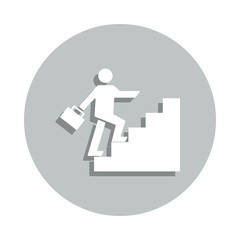 stairs, businessman, success mission badge icon. Simple glyph, flat vector of Business icons for ui and ux, website or mobile application