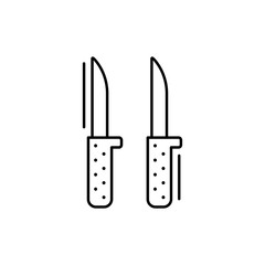 Knife icon. Simple line, outline vector elements of kitchen object for ui and ux, website or mobile application