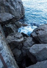 The rock in Crimea. The place on Black sea.