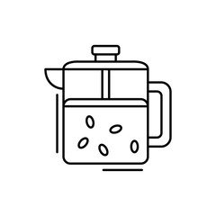 Coffee maker icon. Simple line, outline vector elements of kitchen object for ui and ux, website or mobile application