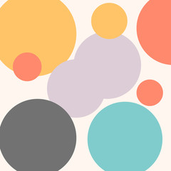 Abstract geometric card with circles. Colorful dotted texture. Modern backdrop. Vector illustration.  