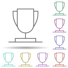 Cup multi color icon. Simple thin line, outline vector of school icons for ui and ux, website or mobile application