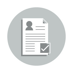 paper, user, applicant badge icon. Simple glyph, flat vector of Business icons for ui and ux, website or mobile application