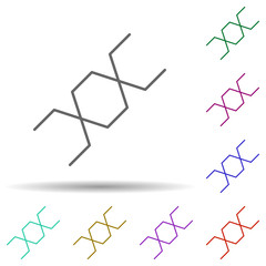 Genetics multi color icon. Simple thin line, outline vector of school icons for ui and ux, website or mobile application