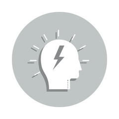 had, light, conscious thinking badge icon. Simple glyph, flat vector of Business icons for ui and ux, website or mobile application