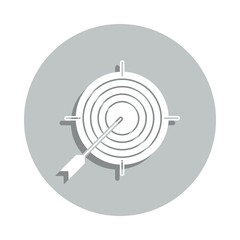 target, critique badge icon. Simple glyph, flat vector of Business icons for ui and ux, website or mobile application