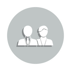 businessmen, customers badge icon. Simple glyph, flat vector of Business icons for ui and ux, website or mobile application