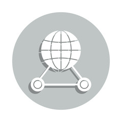 world, global, social interaction badge icon. Simple glyph, flat vector of Business icons for ui and ux, website or mobile application