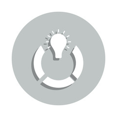 bulb, pie, organization badge icon. Simple glyph, flat vector of Business icons for ui and ux, website or mobile application