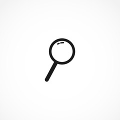 magnifier icon. isolated on white