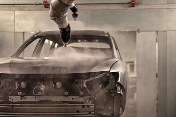 Production line of automobile plant, painting shop