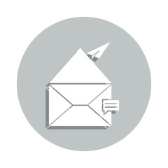 envelope, comment, instant messaging badge icon. Simple glyph, flat vector of Business icons for ui and ux, website or mobile application